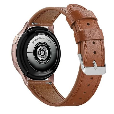 Samsung Galaxy Watch Active Leren Bandje Strak Bruin