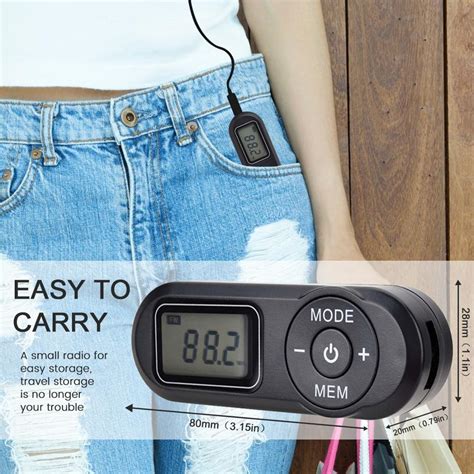 Digitale Pocket Fm Radio Fm: 64-108Mhz Draagbare F... – Grandado