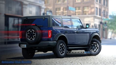 Ford Bronco Rendered In Grabber Blue And Production Colors