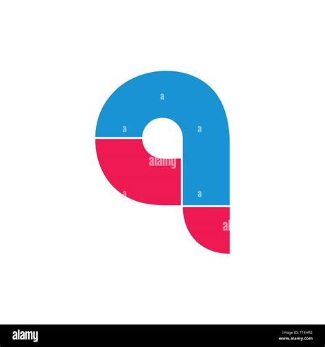 Abstract Letter Qr Simple Curves Geometric Logo Vector Stock Vector