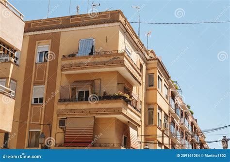 Yellow House Architecture In Spain Editorial Stock Image Image Of