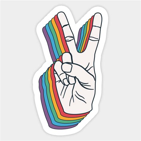 Peace Sign - Peace Hand Sign Gesture - Peace Sign - Sticker | TeePublic