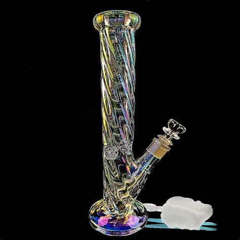 Amazon De Bong Glas Mit Percolator Glasbong Mit Honeycomb Rauchen