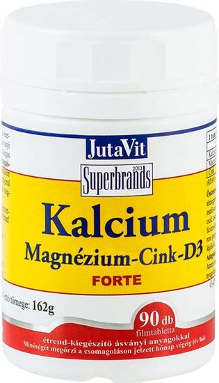 JutaVit Kalcium Magnézium Cink Forte D3 vitamin tabletta