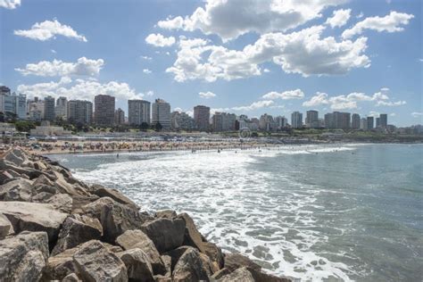 Landscape Mar Del Plata Beaches Sea and Sky Editorial Stock Image ...