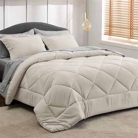 Amazon Bedsure Beige California King Comforter Set Pieces