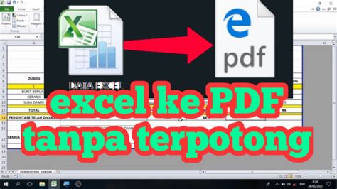 CARA MENGUBAH Excel Ke Pdf TANPA TERPOTONG Sangat Mudah Secara