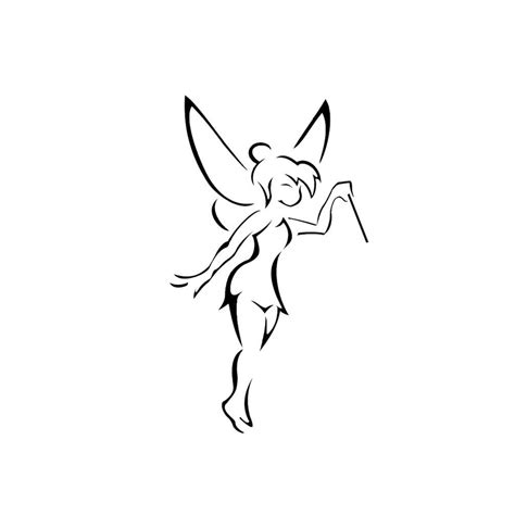 Tinkerbell Outline Decal Disney Tinkerbell Vinyl - Etsy