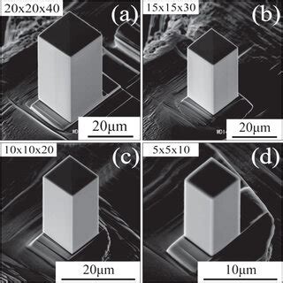 Sem Images Of As Fabricated Micro Pillars Having The Dimensions Of A