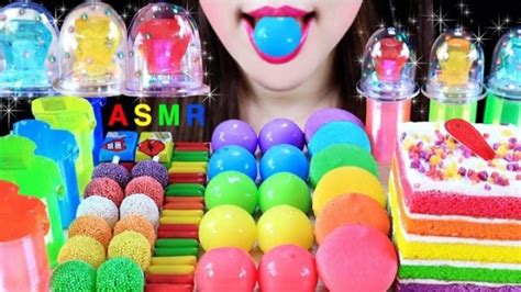 أصوات الأكل🥰حلويات كورية🍡🧁🍬اتحداك ما تجووع💥😋candy Asmr Youtube