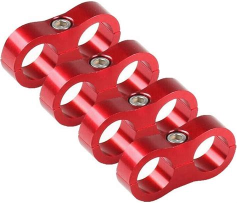 Amazon Wangtney 4PCS Red 10AN Hose Separator Clamp Fuel Line