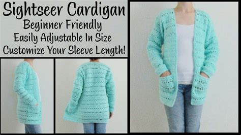 The Sightseer Cardigan Easy Crochet Cardigan Beginner Friendly