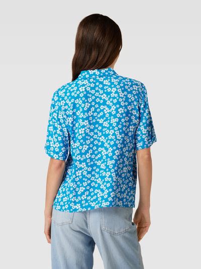 Jake S Casual Bluse Mit Floralem Allover Muster Blau Online Kaufen