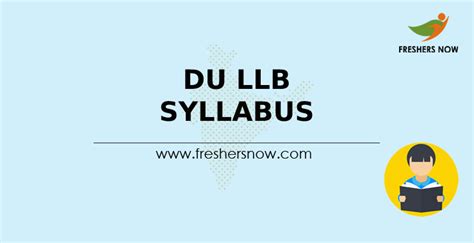 DU LLB Syllabus 2025 & Exam Pattern PDF Download