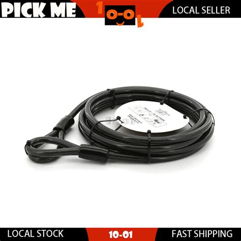 Master Lock Braided Steel Cable With Loop Ends 12mm Core 5M Long EBay