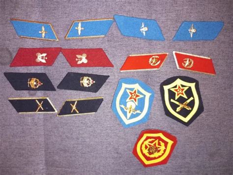 Lot Pattes De Col Insigne Militaire Badge Urss Parti Communiste Russie