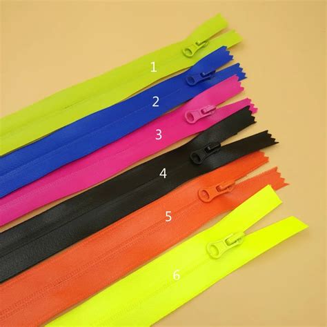 Small Zip Nylon Waterproof Zippers Bule Green Fuxia Fluorescent