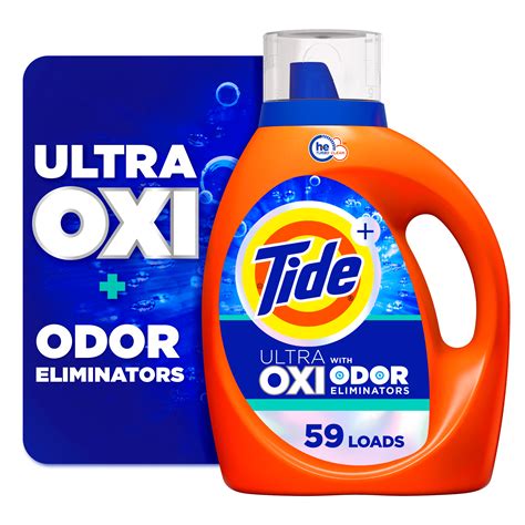 Tide Ultra Oxi With Odor Eliminators Liquid Laundry Detergent Loads