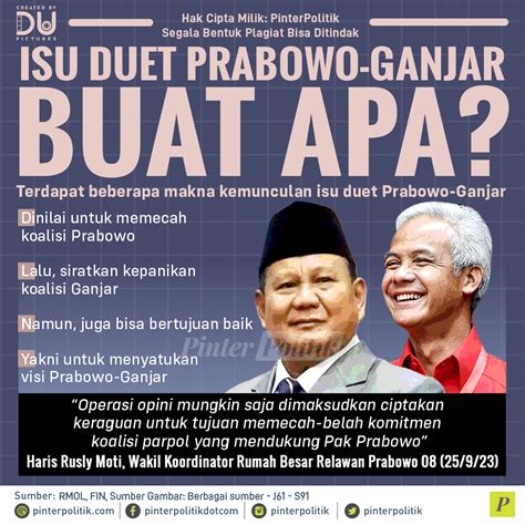 Isu Duet Prabowo Ganjar Buat Apa