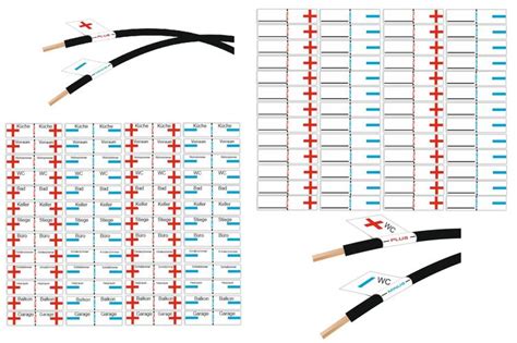 St Ck Kabel Kennzeichnung Aufkleber Kabelbeschriftung Plus Minus W