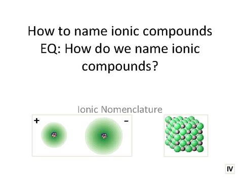 How To Name Ionic Compounds Eq How Do