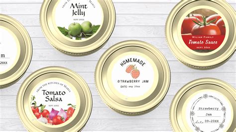 Mason Jar Lid Label Stickers Lujastyles