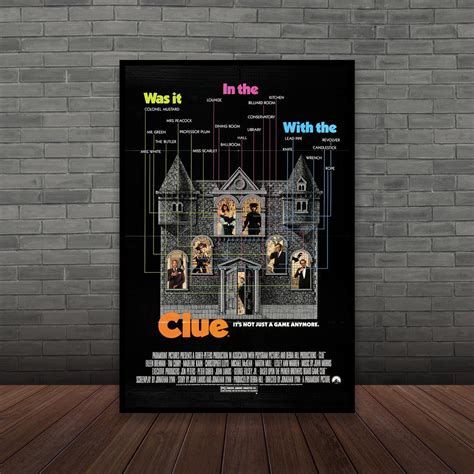 Clue Movie Poster 1985 Classic Film, Wall Art, Room Decor, Home Decor ...