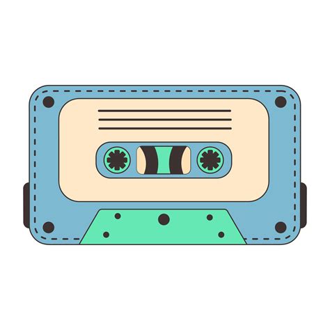 Retro audio cassette for a player. Old vintage audio tape. 80s, 90s ...