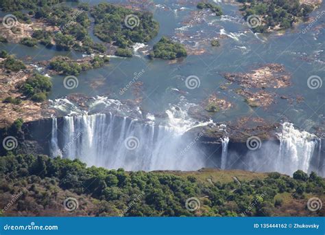 Victoria Falls, Aerial View Editorial Photography - Image of majestic ...