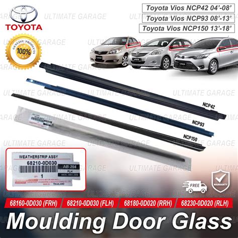 ORIGINAL TOYOTA VIOS NCP42 NCP93 NCP150 GLASS DOOR MOULDING SEAL RUBBER