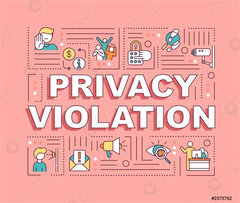 Privacy Overtreding Woord Concepten Banner Stock Vector Crushpixel