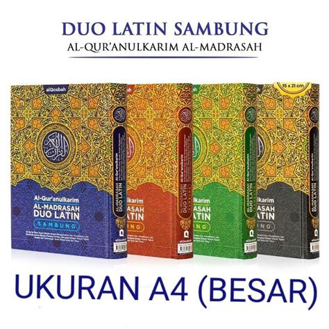 Al Quran Al Madrasah Duo Latin Sambung Alqosbah Size A Shopee Malaysia