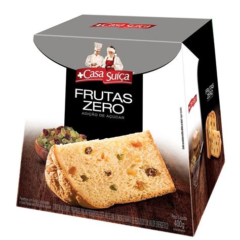 Panettone Frutas Zero 400G Casa Suica Submarino