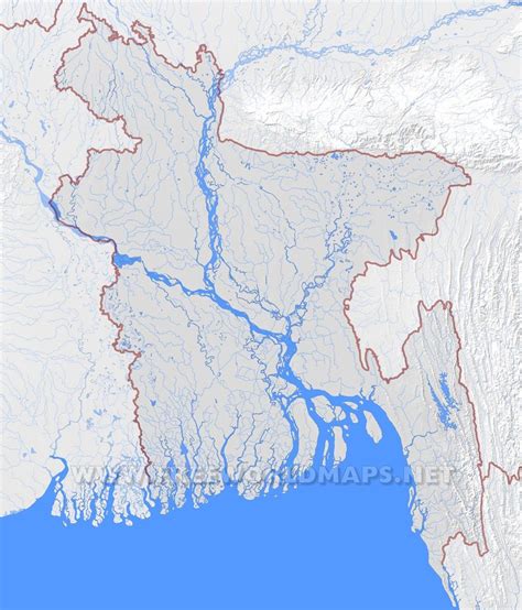 Physical Map Of Bangladesh