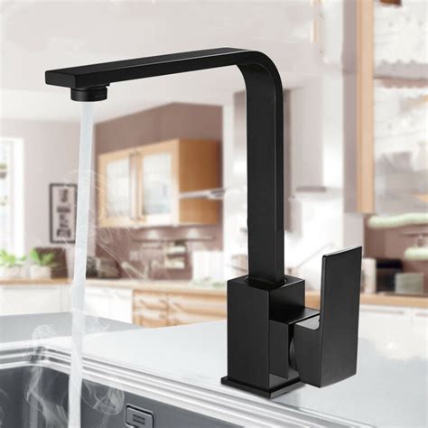 Black Kitchen Sink Taps Mixer Single Lever [EU] Coupon Price ...