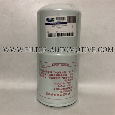 Doosan Oil Filter 400508 00094 Product Center Jinan Automotive Filter