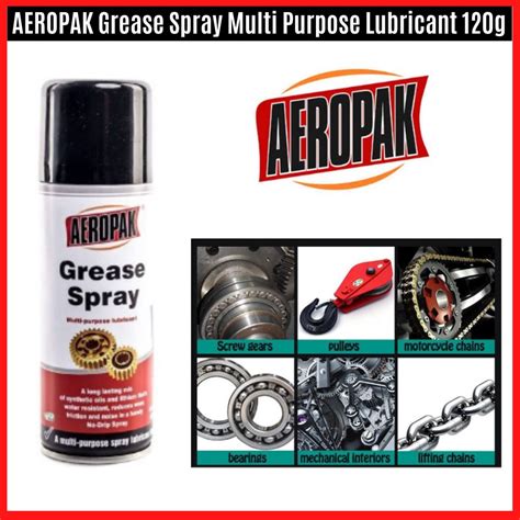 AEROPAK Grease Spray Multi Purpose Lubricant 120g Shopee Philippines