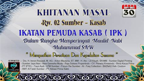 Live Khitan Masal Bersama Ipk Pemuda Kasab Sumber Youtube