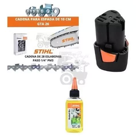 Cadena Stihl Para Motosierra Gta Con Aceite Y Bater A Env O Gratis