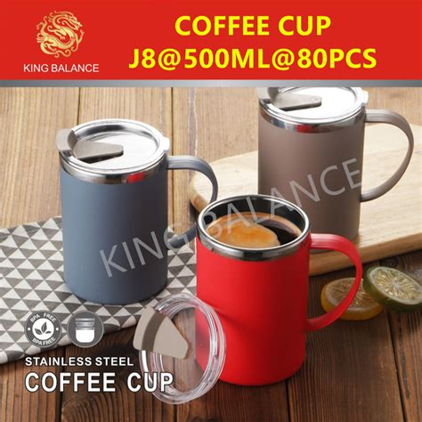 Jual Gelas Mug Coffee Tahan Panas Dingin 500ml Tutup Shopee Indonesia