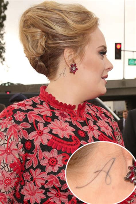 Adele Gets New Tattoo on Her Neck