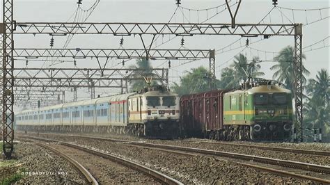 High Speed Jan Shatabdi Express Parallel Overtake WAP 7 Patna Jan