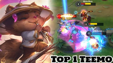 Wild Rift Teemo Top 1 Teemo Gameplay Rank Grandmaster Youtube