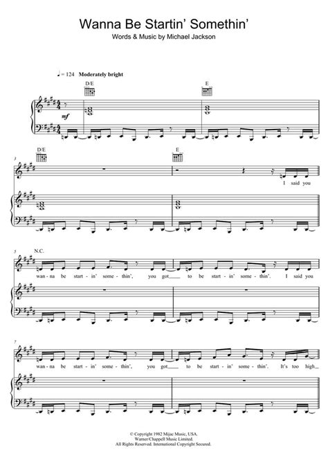 The Sheet Music For Wanna Be Statin Something