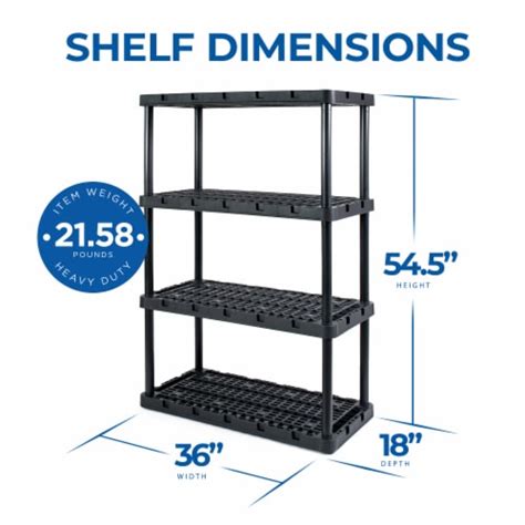 Gracious Living XL 4 Shelf Knect A Shelf Ventilated Heavy Duty Storage