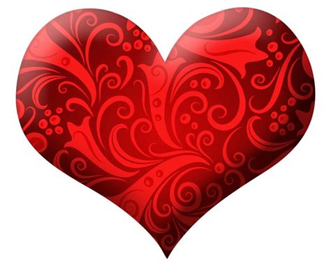 Red Heart with Ornaments PNG Clipart Picture | Red heart, Heart pictures, Swirled heart