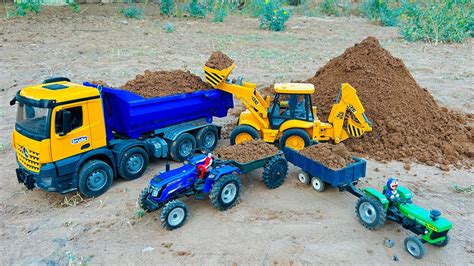 Jcb Cx Fully Loading Sand Hmt Tractor Trolley Sonalika Sikandar