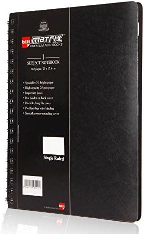 BILT Matrix Premium Notebook Single Subject B5 70 GSM 160 Pages