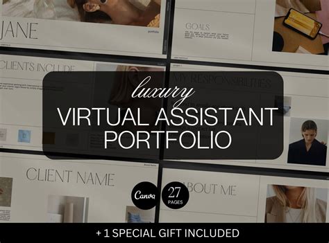 Virtual Assistant Portfolio Virtual Assistant Portfolio Template Virtual Assistant Templates