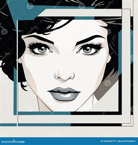 Vector Illustration Of A Beautiful Woman In Pop Art Style Stock